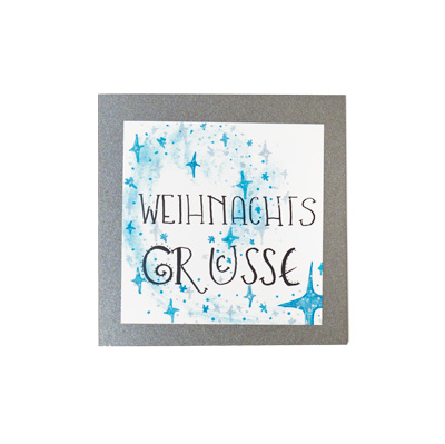 Waerchbrogg Weihnachtskarten Weihnachtsgrüsse Blau
