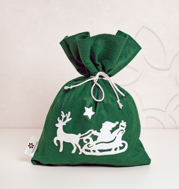 Waerchbrogg Chlaussaeckli Chlaus Mit Rentier Gruen