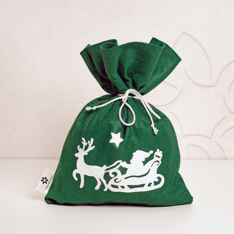 Waerchbrogg Chlaussaeckli Chlaus Mit Rentier Gruen