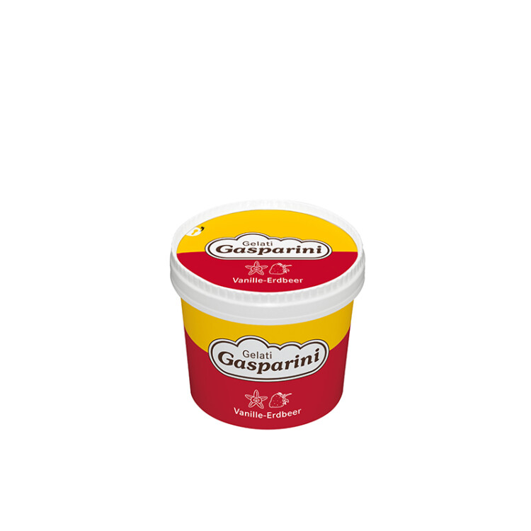 Waerchbrogg Glace Gasparini Becher Vanille Erbeere