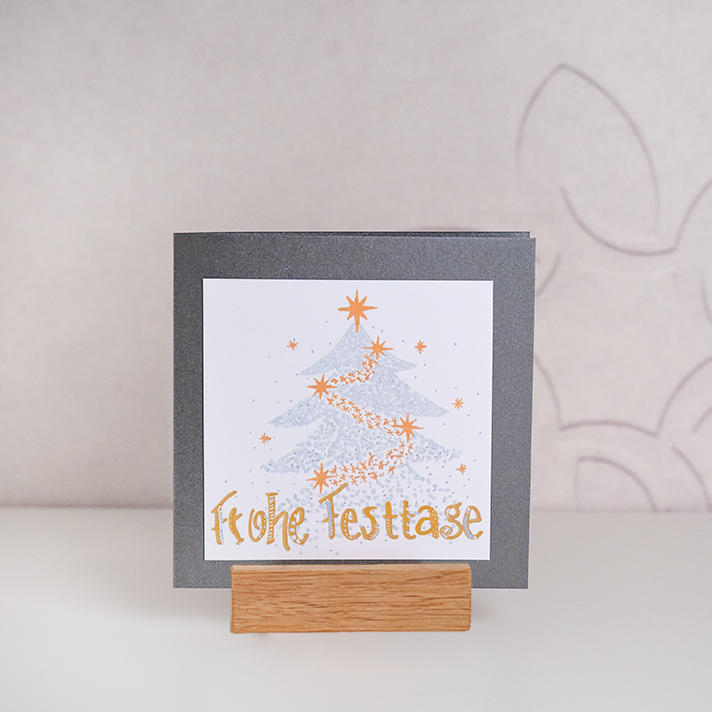 Waerchbrogg Karten Frohe Festtage Weihnachtsbaum Quadratisch