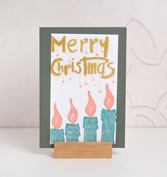 Waerchbrogg Karten Merry Christmas Kerze A5