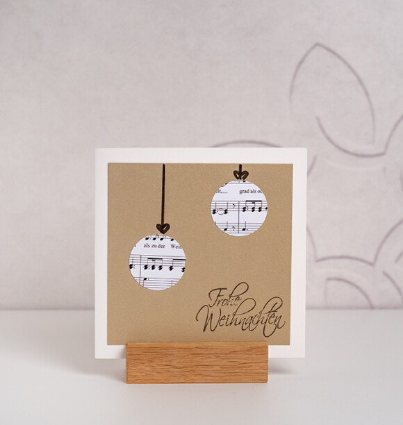 Waerchbrogg Karten Weihnachtskugel Duo Quadratisch