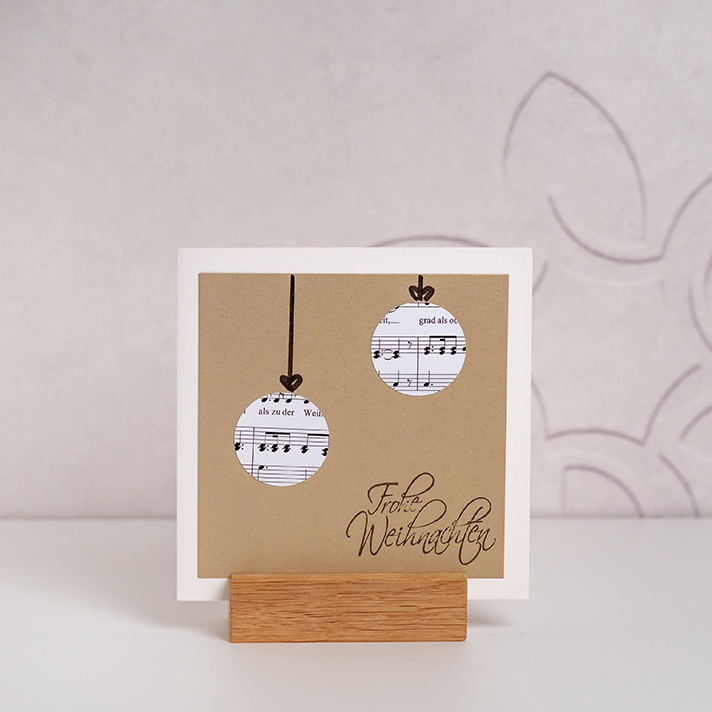 Waerchbrogg Karten Weihnachtskugel Duo Quadratisch
