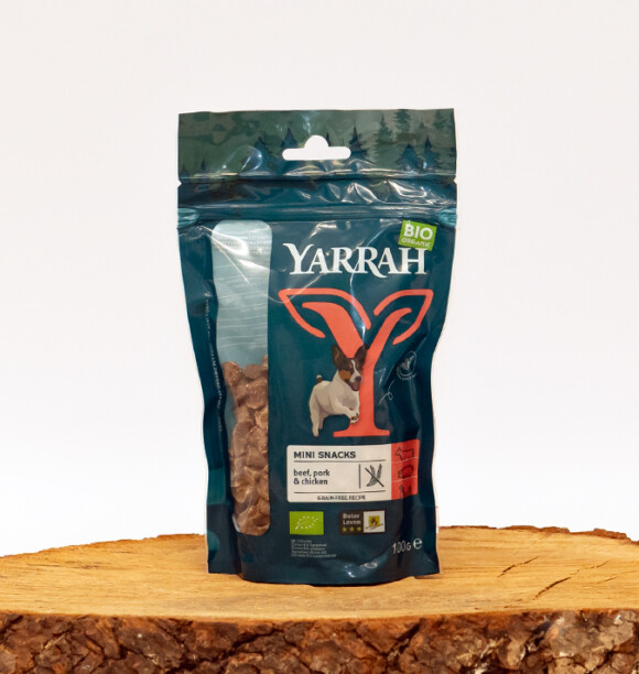 Waerchbrogg Vegan Yarrah Hundefutter Mini Snacks 100g