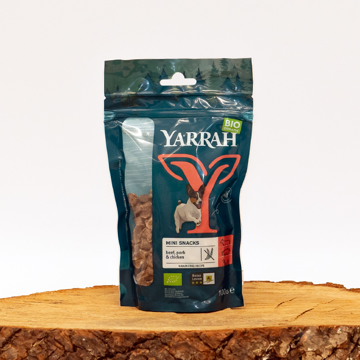 Waerchbrogg Vegan Yarrah Hundefutter Mini Snacks 100g