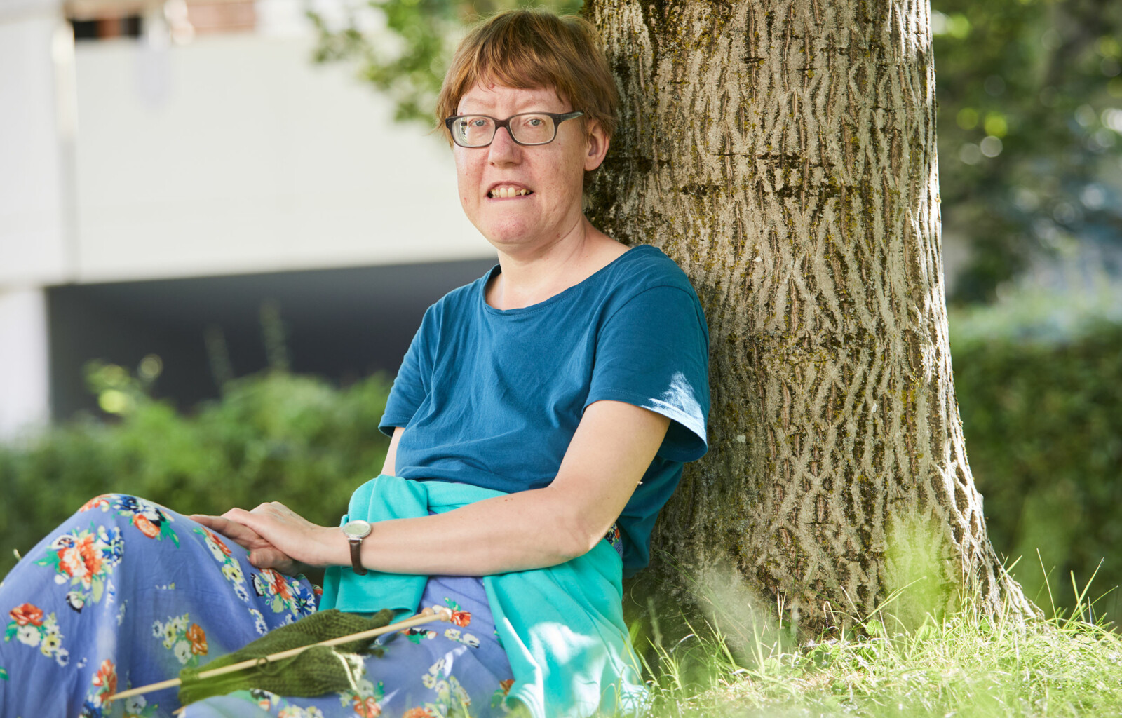 Myriam Loretta Unternährer, Mitarbeiterin in der Produktion der Wärchbrog: «Wolle ist eines meiner Lieblingsmaterialien.»